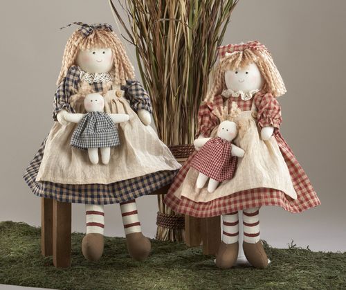 Muñecas de Trapo Country vestido rojo - 40cm_2