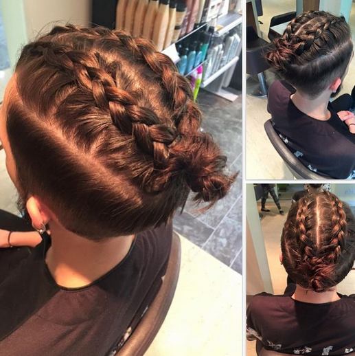 A-set-of-pictures-of-a-young-hipster-dude-with-a-braided-man-bun-hairstyle-with-cornrows-done-at-a-barbershop