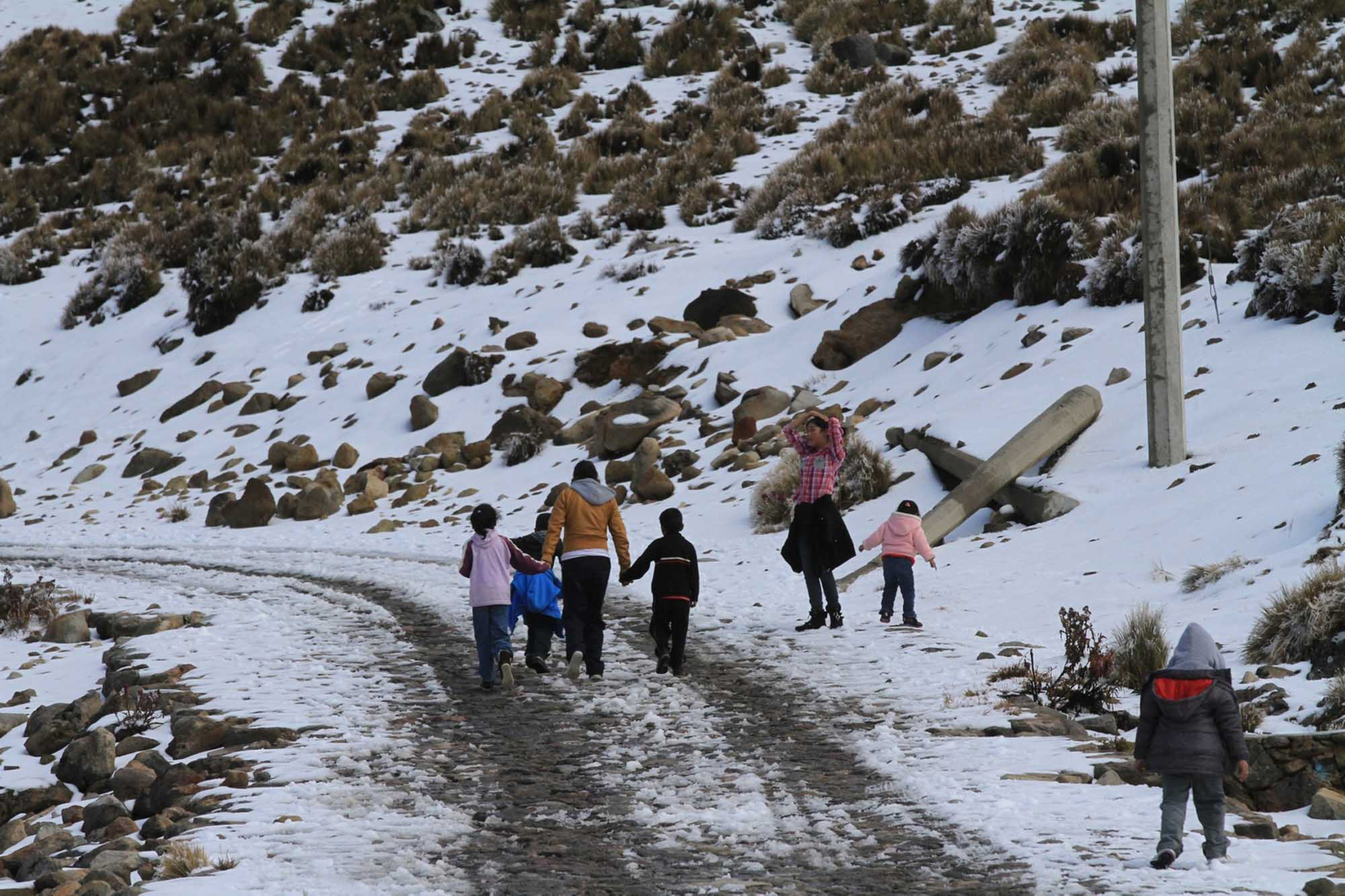 31228034. Cofre de Perote.- Para proteger la integridad de quienes ascienden al Cofre de Perote y al Pico de Orizaba, por la caída de la nevada de la temporada invernal, la Secretaría de Protección Civil implementa operativos especiales. NOTIMEX/FOTO/JULIO ARGUMEDO/FRE/ACE/