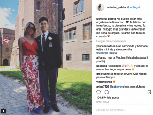 Ludwika Paleta compartió una imagen en redes sociales en las que felicita y enorgullece de su hijo, quien heredó la belleza de su mamá.