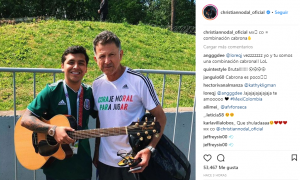 Christian Nodal sorprendió a los jugadores del tricolor para su próximo partido en el Mundial de Rusia 2018.