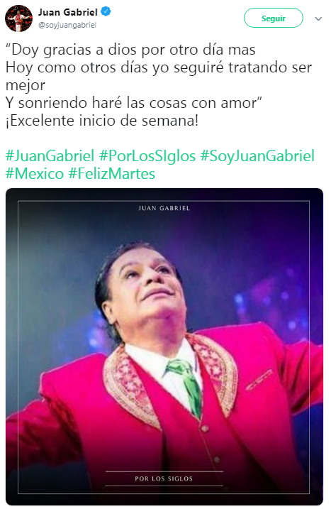 tweet juan gabriel