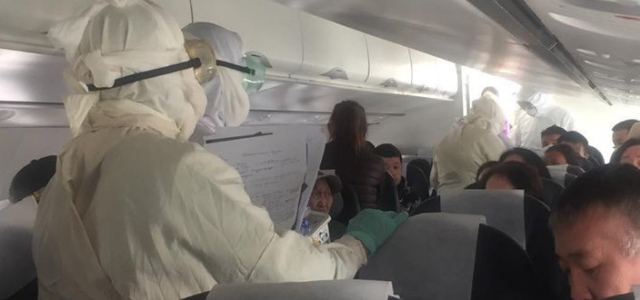 avión en cuarentena