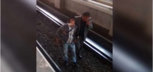 ladrón cae a las vías del metro