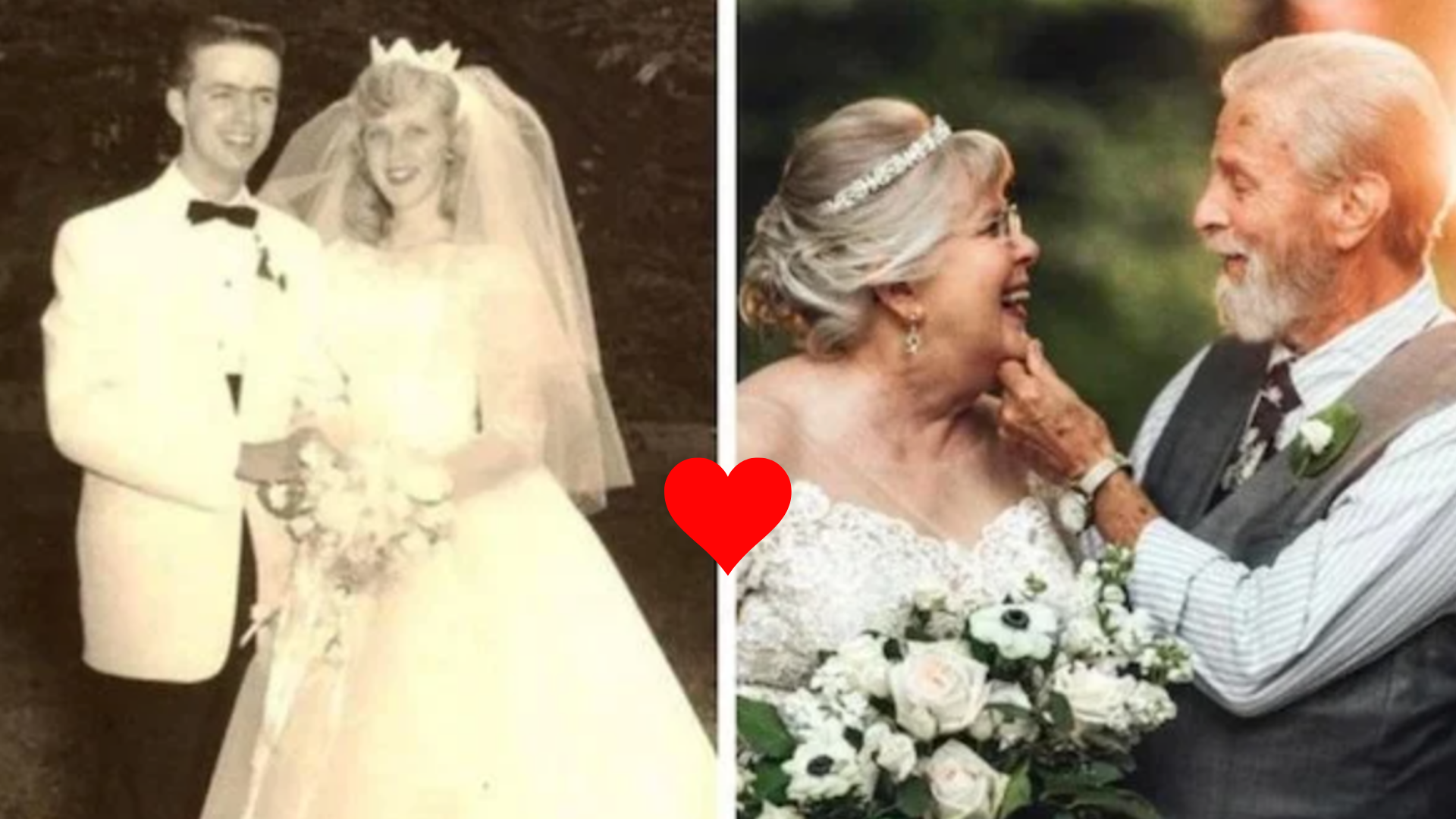 Parejas recrean sus fotos de novios de hasta 50 años después