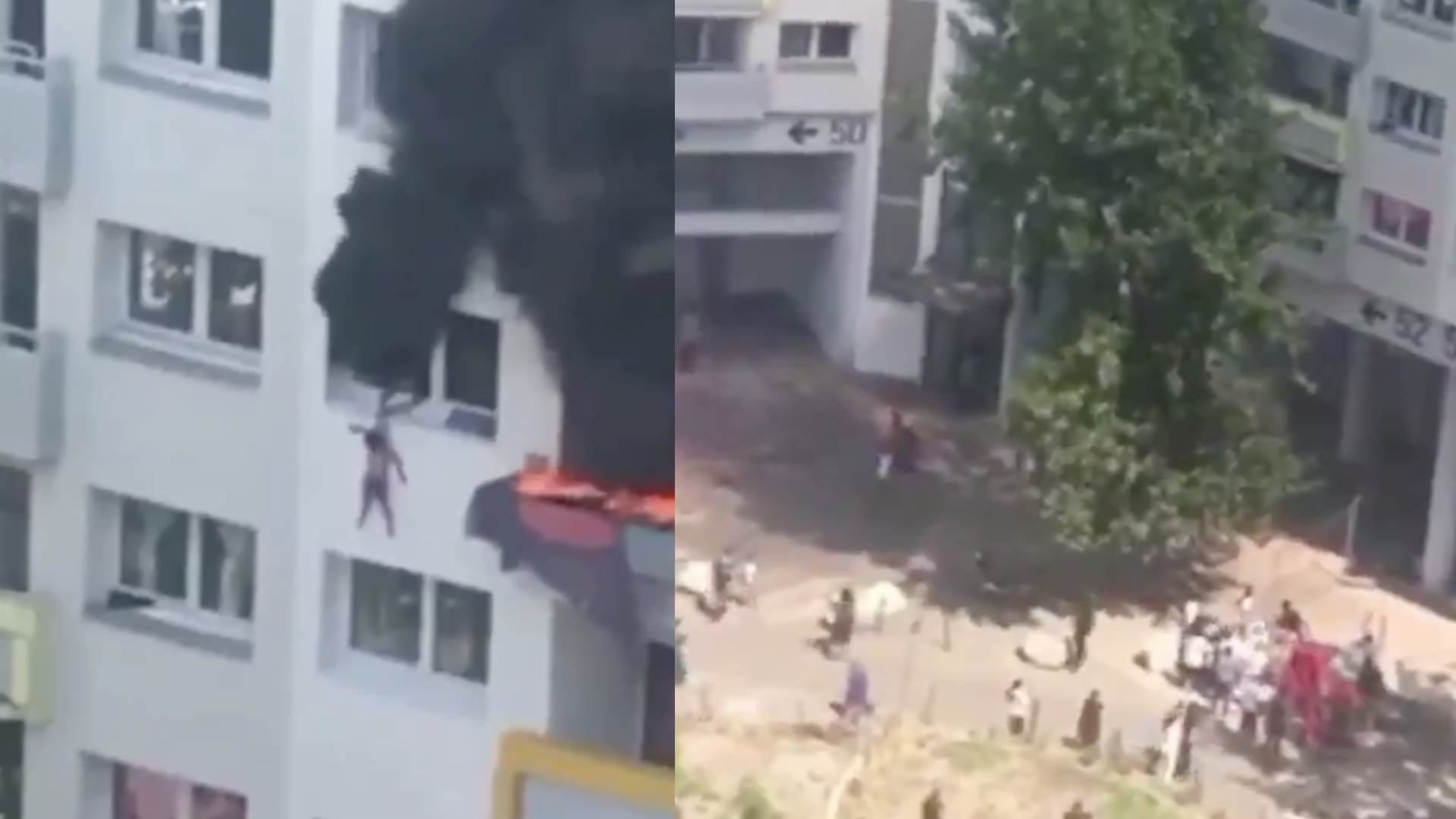 Hermanitos se avientan desde un edificio para salvarse de un incendio