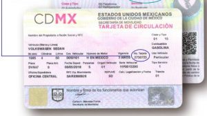 tarjeta de circulación
