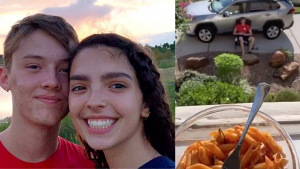 Estuvo afuera de la casa de su novia mientras se recuperaba de covid-19