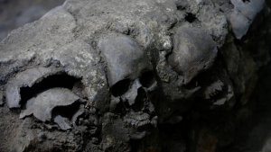Encuentran torre de cráneos debajo del Centro Histórico