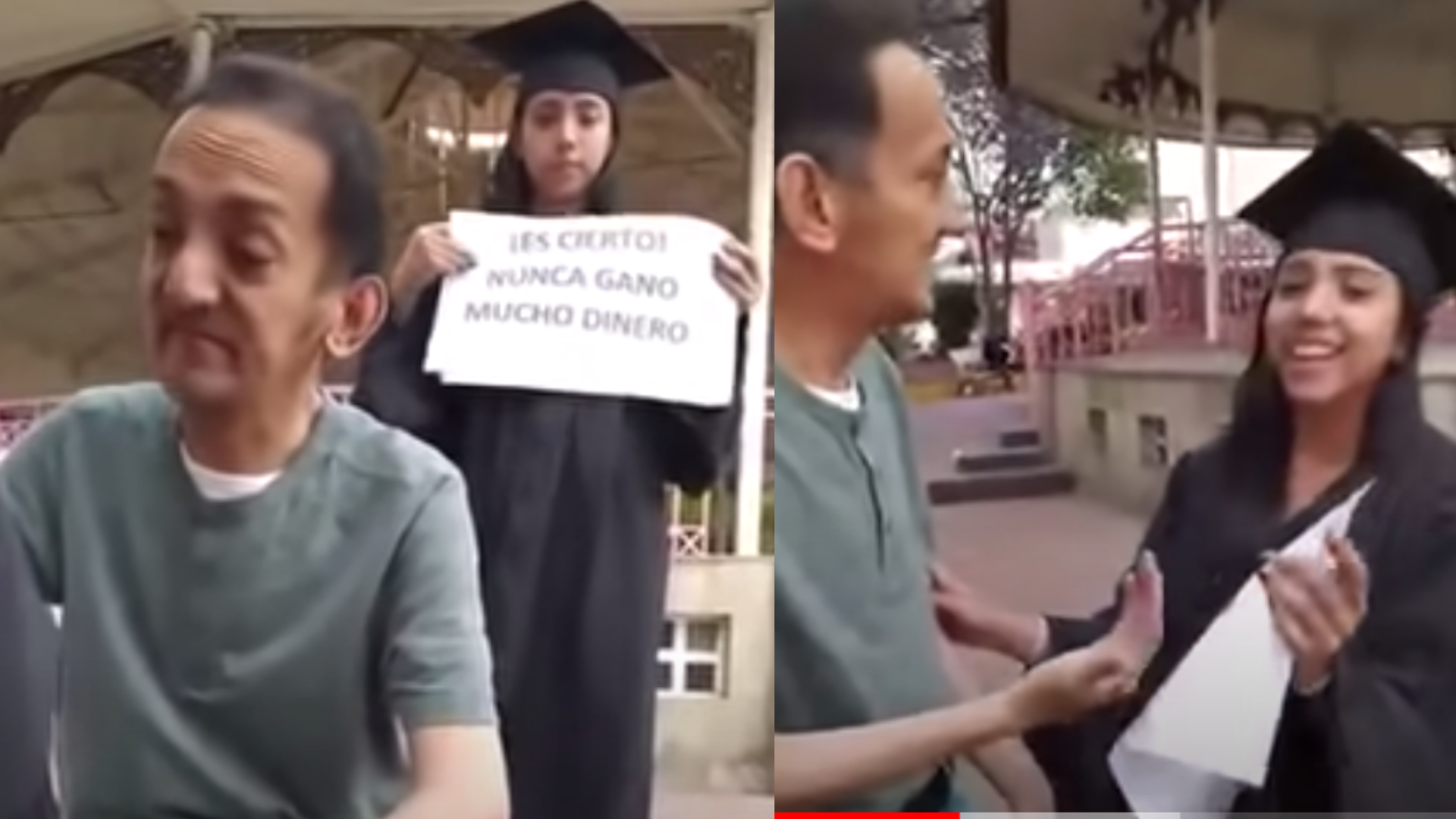 Así le agradece a su papá bolero por apoyarla y lograr graduarse