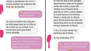 Le manda mensaje a su amiga que no ve hace años para que le pague la fiesta a su hija