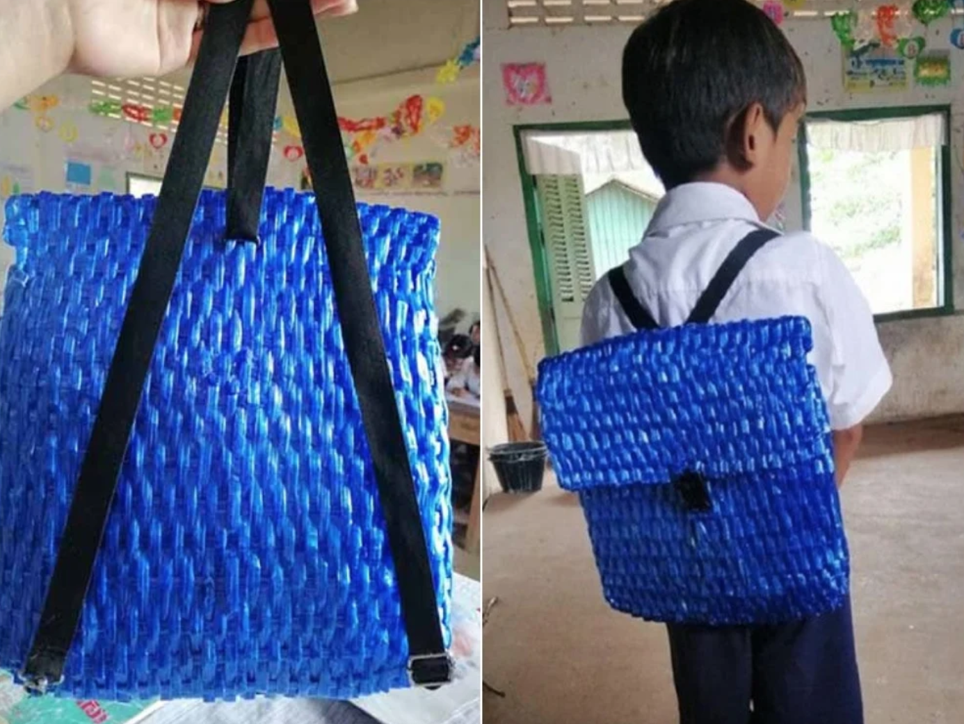 Sin duda los papás hacen lo posible por darnos todo y aunque no tengan los recursos necesarios, así sucedió con un historia en la que un hombre se dió a la tarea de tejer una mochila para su hijo de 5 años quien ya tenía una pero la perdió durante un paseo de la escuela.