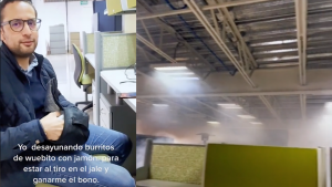 Godín calienta su desayuno en la oficina y en segundos la incendia