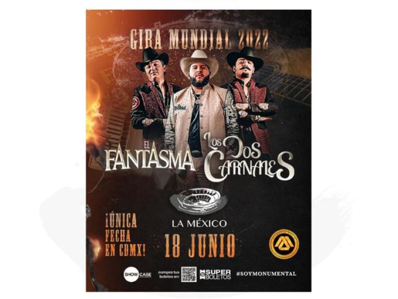 “El Fantasma” y Los Dos Carnales anuncian concierto en CDMX
