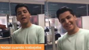 Se filtra video de Christian Nodal en su "primer trabajo"
