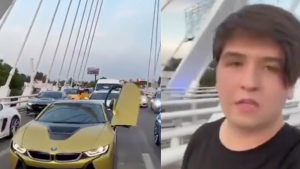Tiktoker "Fofo" cierra puente para grabar y ahora lo busca la policía