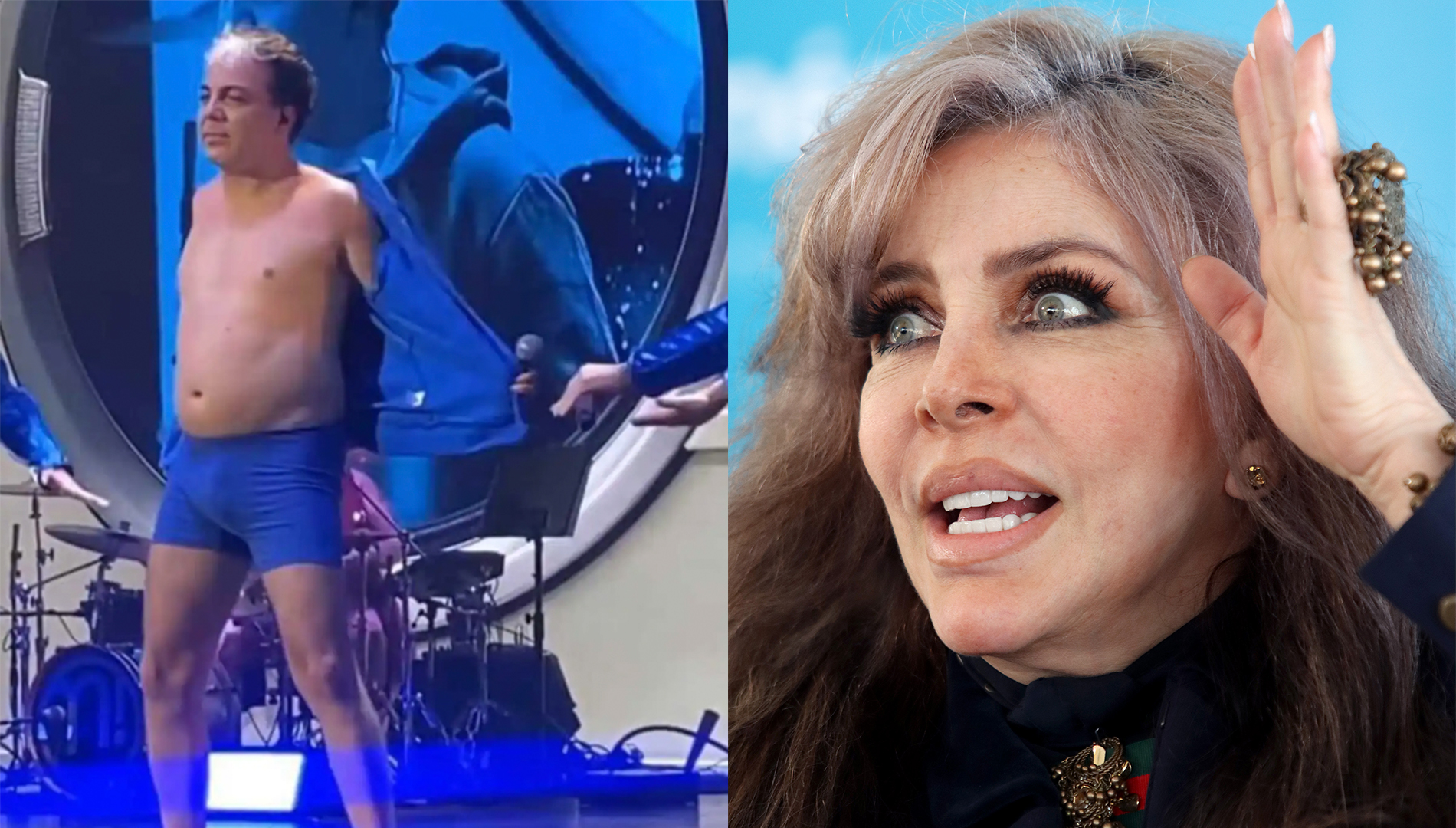 Critican a Cristian Castro por quitarse la ropa en show de Argentina y Veronica Castro lo defiende