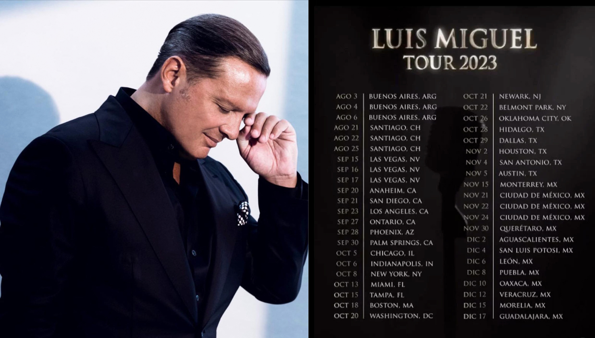 El Sol de México anuncia fechas de su gira "Luis Miguel Tour 2023