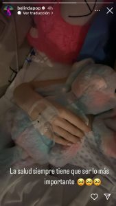 Belinda se encuentra internada.