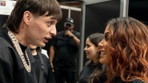 Anitta y Peso Pluma juntos durante el Tecate Pa'l Norte