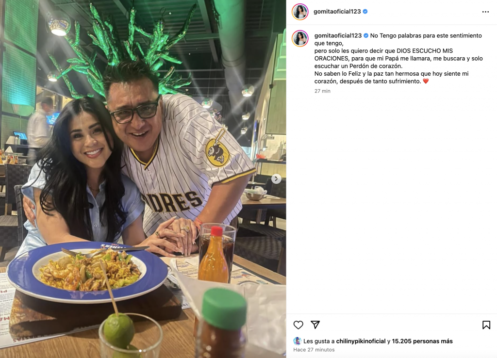 Post Gomita en Instagram