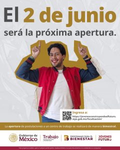 Fecha para registrarse al programa del Bienestar Jóvenes construyendo el futuro.