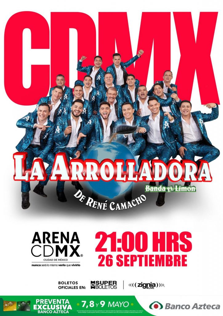La Arrolladora Banda El Limón regresa a la Arena CDMX