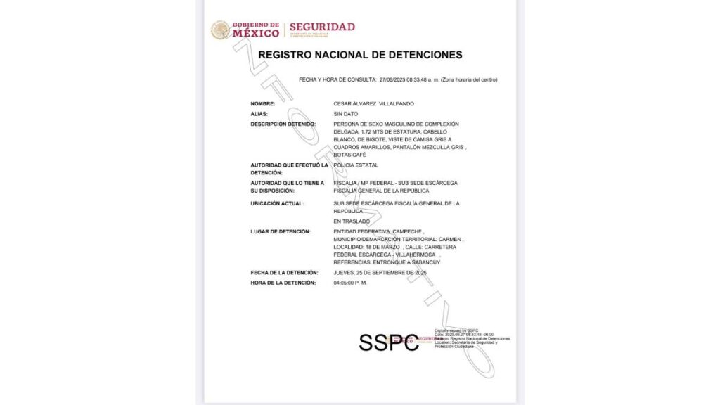 Detención papá Julión Álvarez