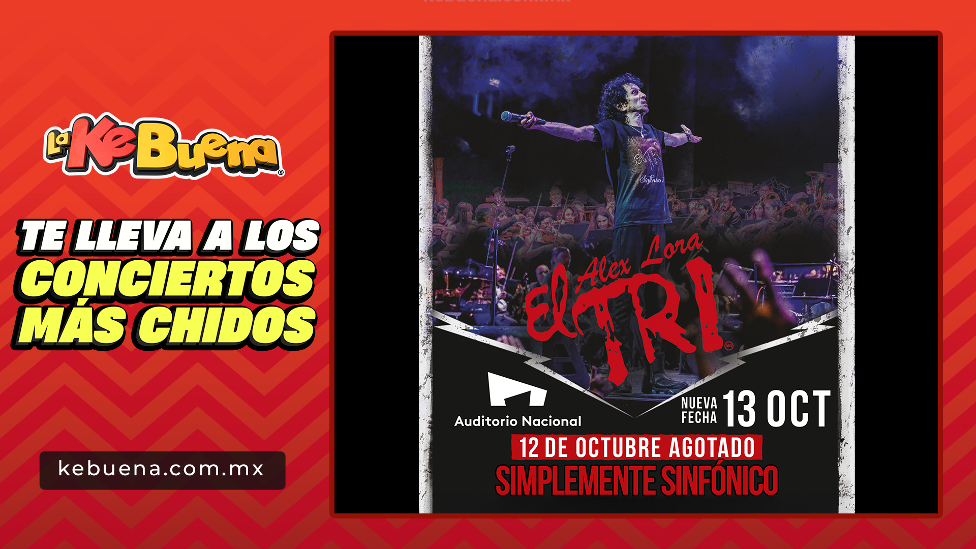 Boletos GRATIS Alex Lora El TRI Simplemente Sinfónico