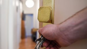 Key stuck in apartment door