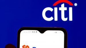 In this photo illustration, the Grupo Financiero Banamex, S.