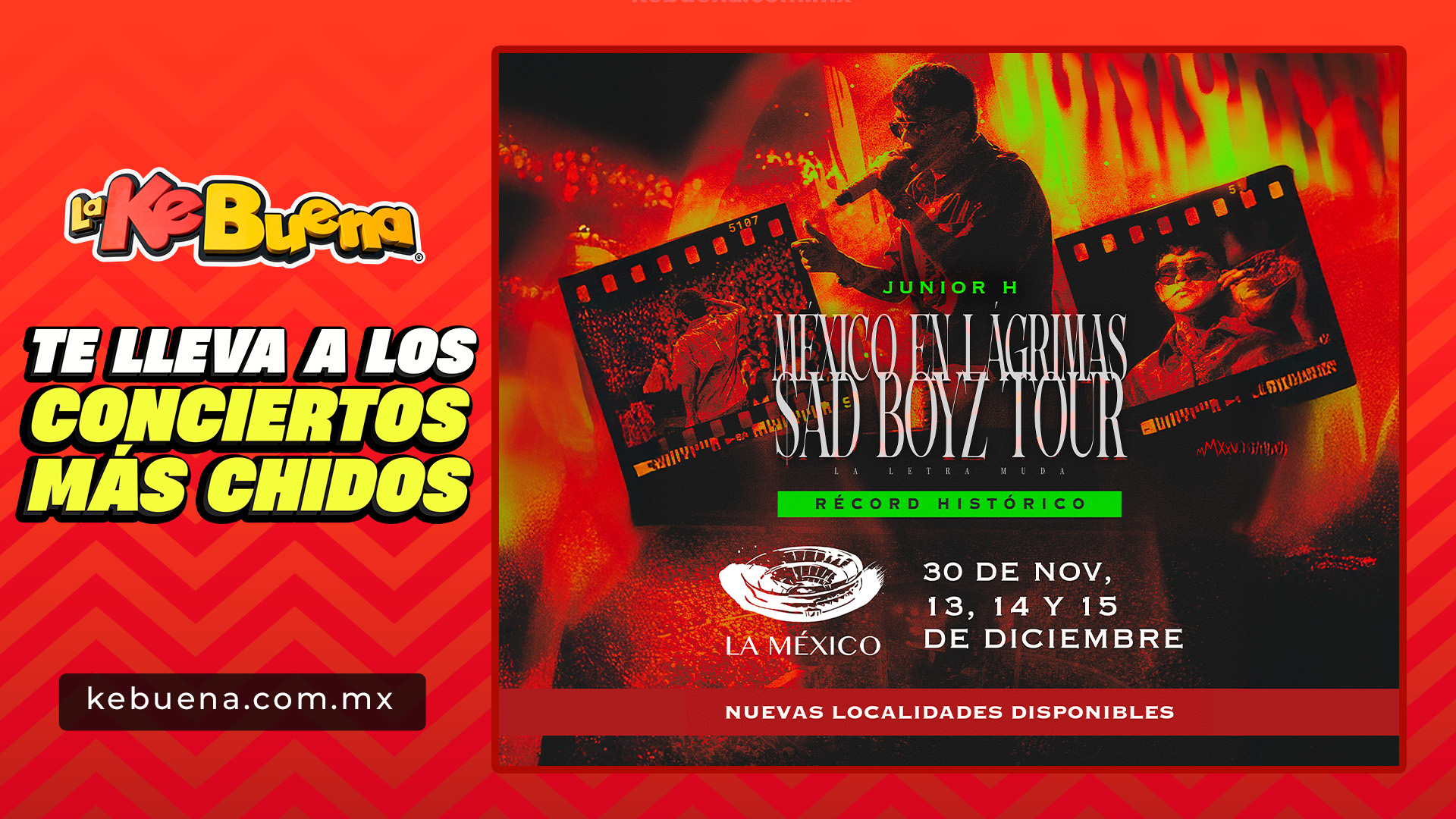 Boletos GRATIS para Junior H