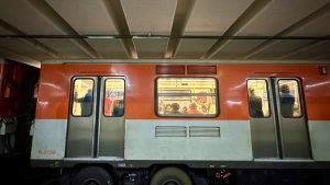 Mexico City Metro Train at Platform