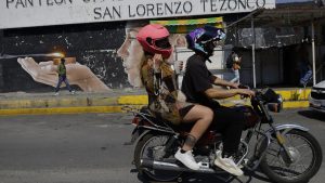 Motorcyclists And Food Delivery Drivers Bid Farewell In A Caravan To Their Colleague Killed In A Hit-and-run In Mexico City