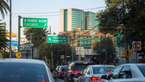 Mexico City traffic jam