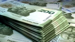 Mexican banknotes. Mexicanpeso bills. 200 MXN pesos. Business, finance background.