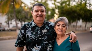 Portrait of senior couple outdoors