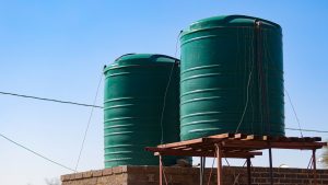 Close-up of Water Storage Tanks in South Africa