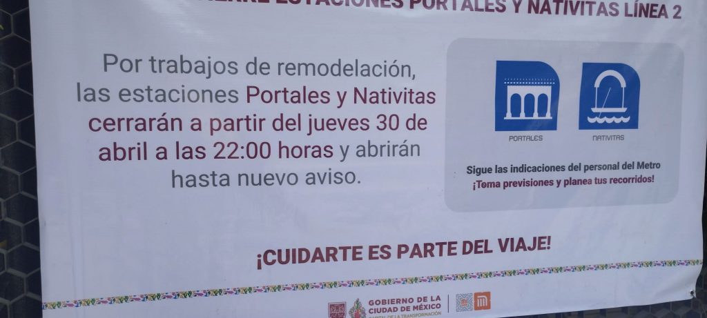 Cierre metro Línea 2