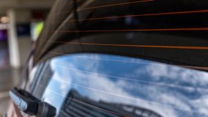 Back mirror of the car