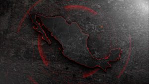 Mexico map with details on background