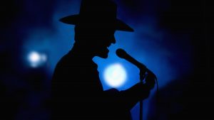 Country singer on stage