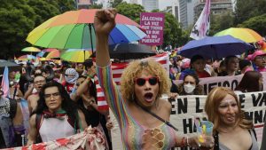 Anti-pride March In Mexico City