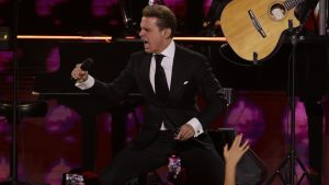 Singer Luis Miguel performs on stage during the Luis Miguel