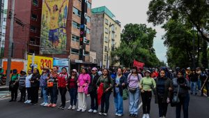 Teachers Members Of Mexican Union "CNTE" Protest Near Estadio Ciudad De Mexico