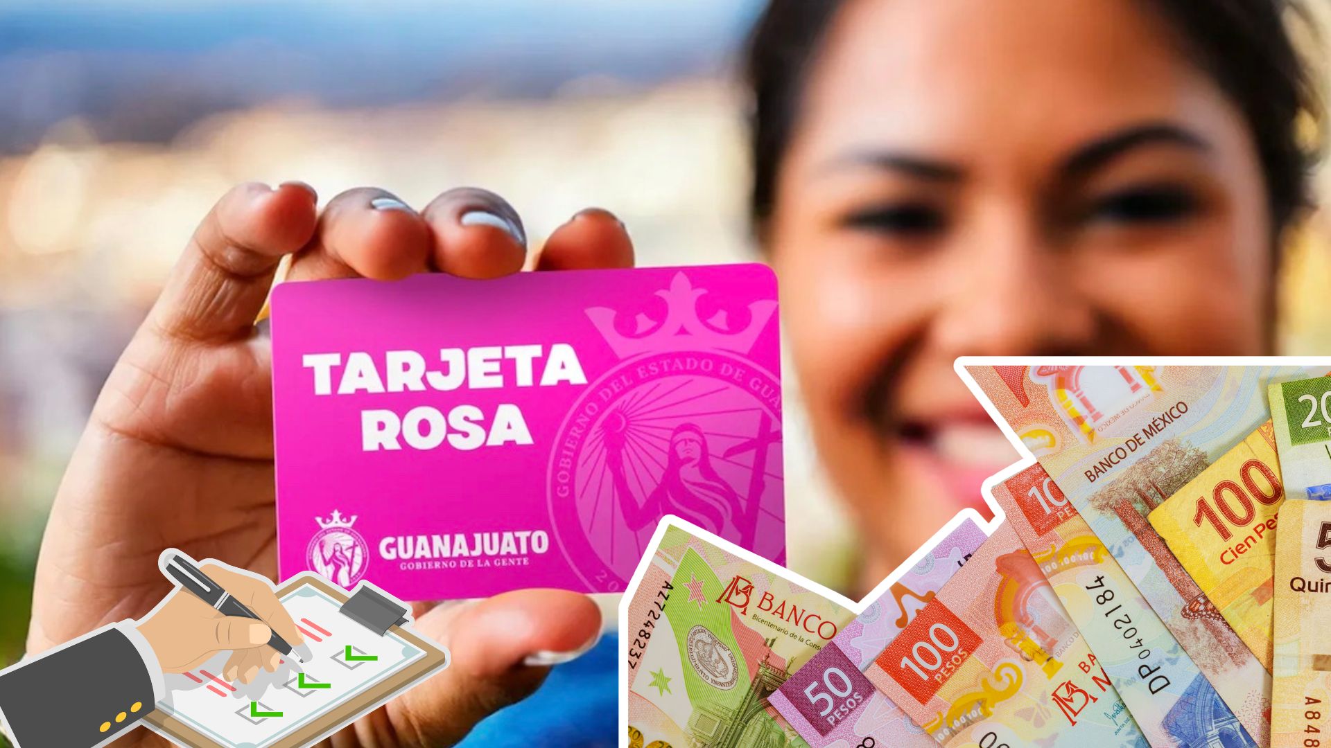 tarjeta rosa